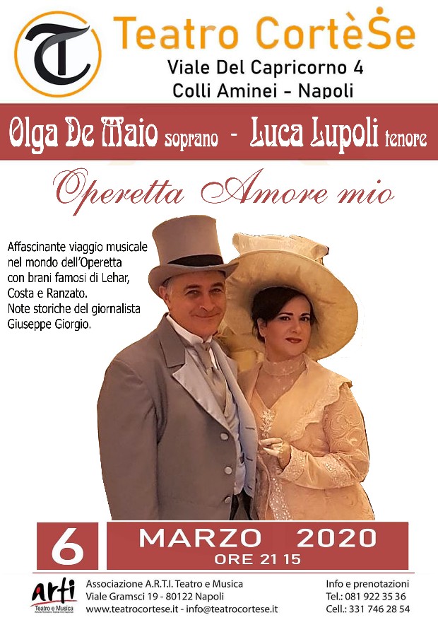 Operetta amore mio, il nuovo recital della coppia lirica De Maio Lupoli