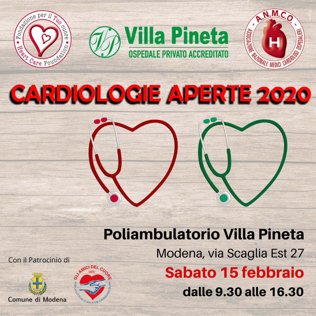 Controlli gratuiti per prevenire le malattie del cuore A Villa Pineta di Modena il 15 febbraio