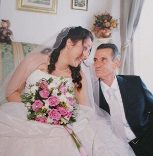 MARIA CRISTINA BRIGIDA ANASTASI CON IL PAPA' GIUSEPPE