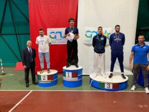 04-cnu2022_karate-94_sx-dx-william-wierdis-cus-napoli-francesco-matteo-di-mauro-cus-bologna-fabio-mazzoleni-cus-bergamo-alessandro-forino-cus-roma