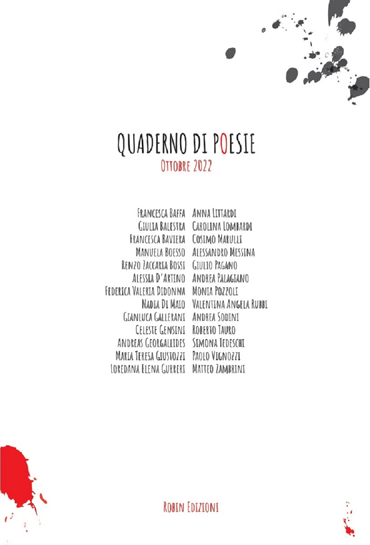 Alessandro Messina in Quaderno di Poesie di Robin Edizioni