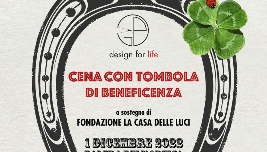 01-12-22_cena-con-tombola-di-beneficenza_locandina_gmdp-design-for-life